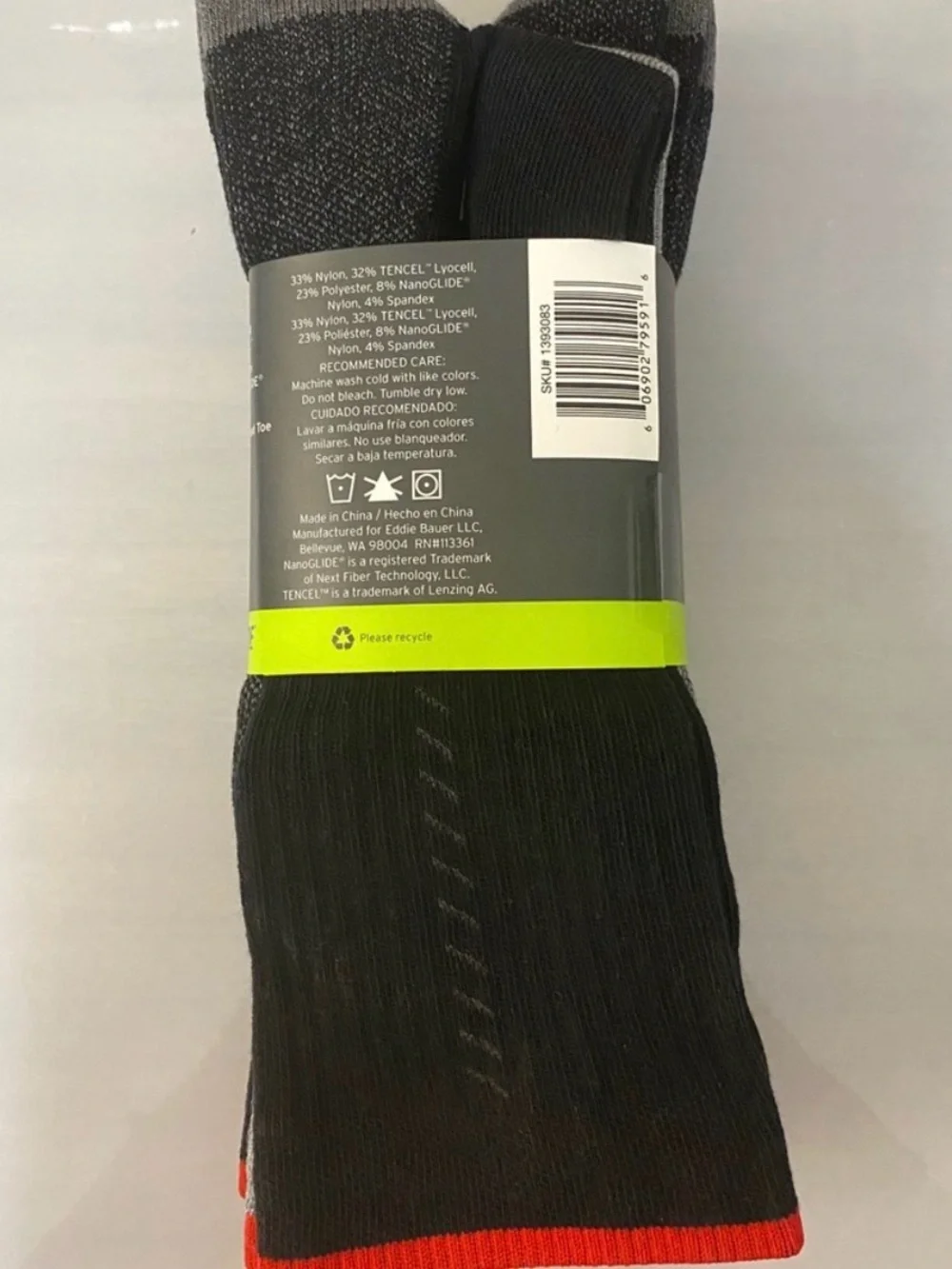 Eddie Bauer Men’s Performance Arch Support Socks 4-Pack Size 9-12